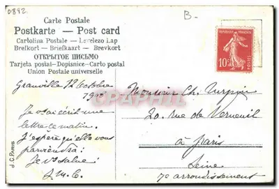 Un drôle de poisson — scène de pêche en bord de lac — éditeur J.C. Paris — Verso