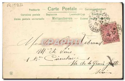 Homme en manteau rouge — caricature — éditeur 'Union postale universelle' n°895 — Verso