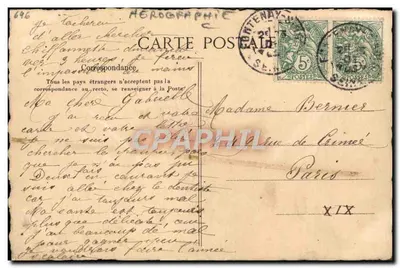 Kwiatuszki winorośli — motyw rytowny — wydawca nieznany, nr 646 — Rewers