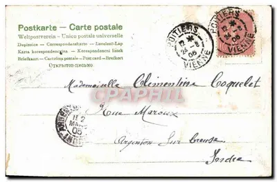 Rosas amarelas em um vaso — Carte postale de Vienne — Editor 'Postkarte — Carte postale' (verso) — Verso