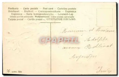 Kwiaty karthamu — Karta pocztowa — PAP SERIE 7354 — Rewers