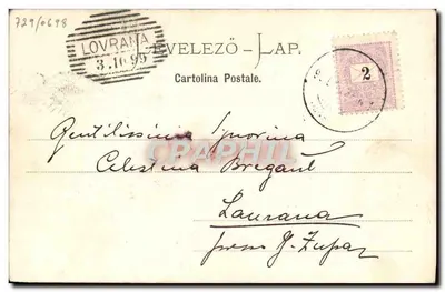 Pałac Arcyduka Józefa — Fiume — Stengel & Co. nr 4716 — Rewers
