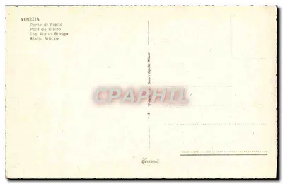 Wenecja — Most Rialto — wydawca Cappello-Hilase — Rewers