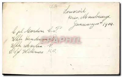 Dört İngiliz Askeri — Fotoğraf Atölyesi — Yaklaşık 1914 — Arka yüz