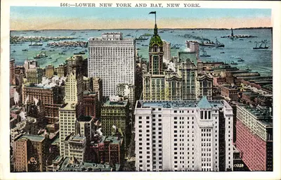 Lower New York and Bay, New York — vista aérea — American Studio, n° 566