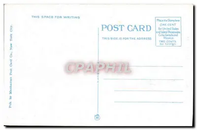 Barclay-Vesey gebouw — New York City — Uitgegeven door Manhattan Post Card Co. — Achterkant