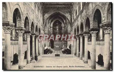 Monreale - Interno del Duomo (arch. Arabo Normanna)