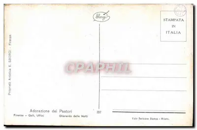 Noczenie Magów — Noczenie Pasterzy — E. SBORGHI, n° 357 — Rewers