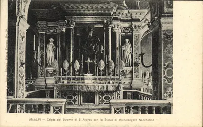 Amalfi — Cripta do Duomo de S. Andrea com a Estátua de Michelangelo Naccherino — Edição A. Fucina Divino, No. 30
