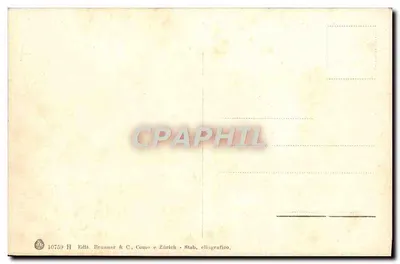 Costiera di Amalfi - Saracki Zamek — Wydawca Brunner & C., Como e Zürich — Rewers