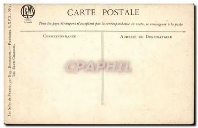 Les Eaux-Chaudes — vista del paese e del fiume nelle Alpi — editore H. & M. n° XVII — Verso