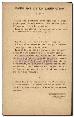 Geral Maistre — Comandante de um Grupo de Exércitos (Batalha da Marne, 1918) — Editor: La Platinographie, Montrouge — Verso