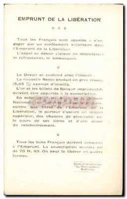 General Guillaumat — Dowódca Armii Paryża — Wydawca: La Platiégravure, Montreuil — Rewers