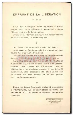 Geral de Langlé de Cary — Comandante de Exército — Batalha da Marne 1914 — Editor: La Platinogravure, Montrouge — Verso
