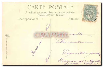 Pássaros em galho florido — ilustração colorida — K.I. Compaq, Paris, série n° 603 — Verso
