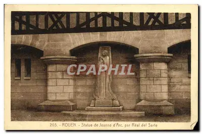 Rouen — Statue de Jeanne d'Arc par Réal del Sarte — Édition 'La Cigogne'