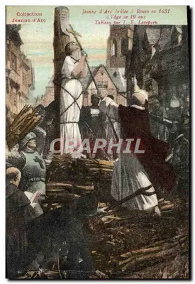 Jeanne d'Arc brûlée à Rouen en 1431 — Tableau par J.-E. Lenepveu — Collection Jeanne d'Arc