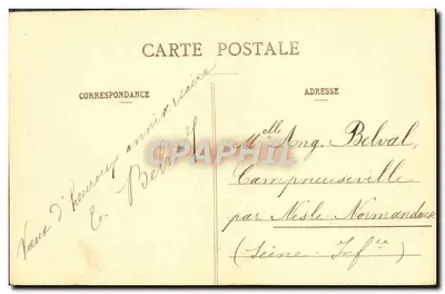 Jeanne d'Arc spalona w Rouen — Freski Panthéonu — autor: J. E. Lenepveu — C.V. 512 — Rewers