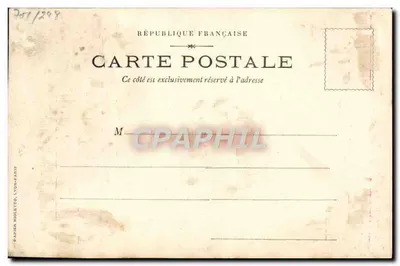 Navio militar — Porto de Dunas — Papier Bolletto, Lyon-Paris — Verso