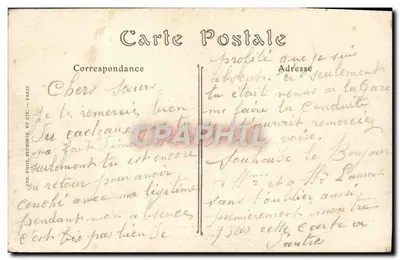 Infanteria francesa que avança — Campanha de 1914-1915 — ND. Fot. — Verso