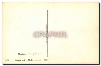 Narcisos de los poetas — Marca L-E, modelo depositado — París — Reverso