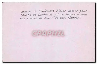 La 34ème L'Avale — Invitation des officiers de la 33ème Compagnie d'Instruction — éditeur non imprimé — Verso