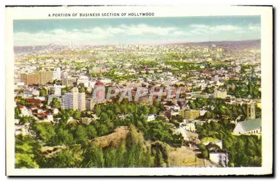 Boulevard Hollywood — widok ulicy — wydawca nieznany — Rewers