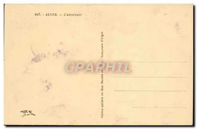 Algérie — Port w Algerze — Wydanie specjalne Bon Marché d'Alger — Rewers