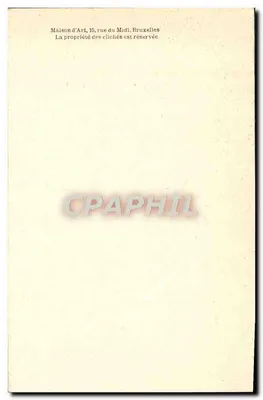 Art Phénicien. La Tête — Série 268 — Maison d'Art, Bruxelles — Rewers
