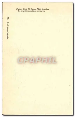 Ranna lwica — starożytna rzeźba — Maison d'Art, Bruksela, nr 170 — Rewers