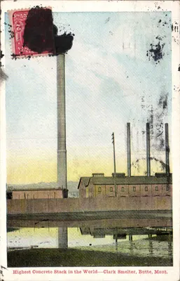 Chaminé de concreto mais alta do mundo — Usina Clark Smelter, Butte, Mont.