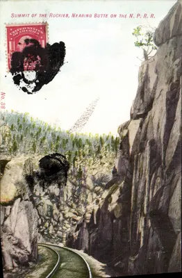 Cume das Rochosas, perto de Butte na N.P.R.R. — No. 38 — editor não visível