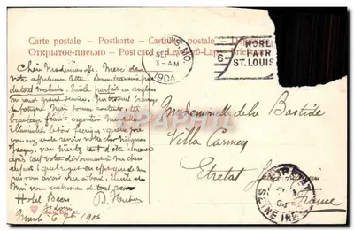 Exposição 1904, St. Louis, Mo. — Edifícios de Eletricidade e Mecânica — editor não identificado — Verso