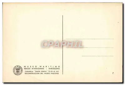 Odbudowa karaweli Santa Maria — Muzeum Morskie Reales Atarazanas - Barcelonie — Rewers