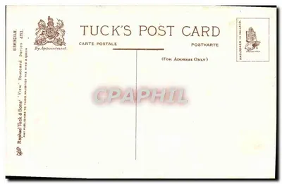 Birmingham Council House — widok na budynku z figurami i pieszymi — Tuck's Post Card, seria 4753 — Rewers