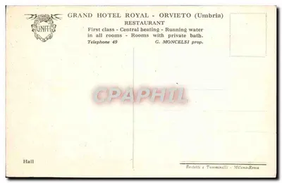 Sala do Grand Hotel Royal — Orvieto (Umbria) — UNITI — Verso