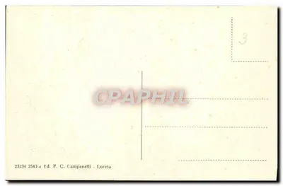 Loreto - Basílica e Piazza della Madonna — Editor F. Campanelli, n° 23234 — Verso
