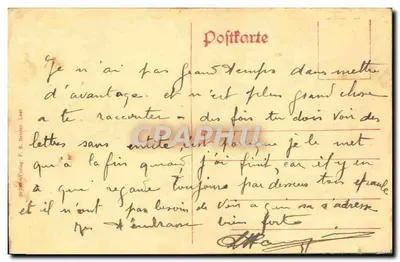 Bilhete postal antigo Laer Kriegerdenkmal — Verso
