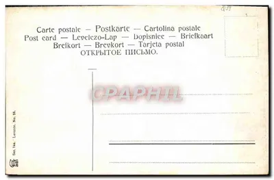Alexandria — vista do porto com mesquitas e barcos — Levante, série 744 — Verso