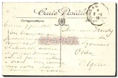 Tunis — Panorama pris de Dar-El-Bey — éditeur Barlier et E. Clavé, n°27 — Verso