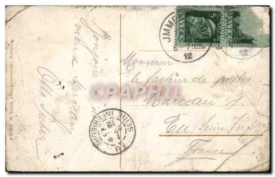 Bilhete postal antigo Oberstdorf Nebelhornhuaus — Verso