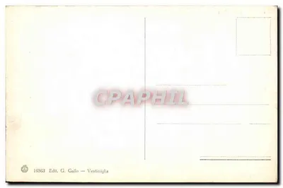Ventimiglia oud — panoramische weergave met gigantisch olifantje — Edit. G. Gallo — Achterkant