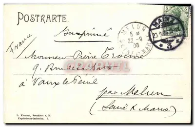 Mainz — Katedra — Widok z północy — L. Klement, Frankfurt a. M. — Rewers