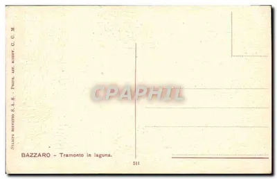 Tramonto in laguna — Bazzaro — n° 511 — Verso