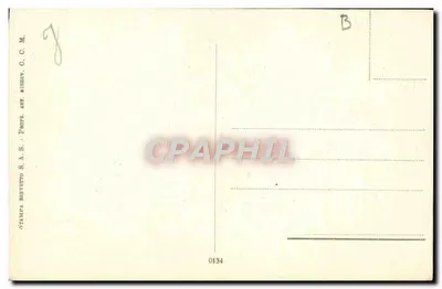 Alpejskie wioski z wieżą kościoła — malowana wersja — Stampa Brevetto S.A.S. nr 0134 — Rewers