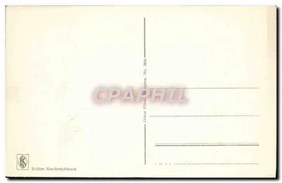 Schloss Hohen Schwangau — gotycki zamek na wzgórzu — Oskar Glink, Nr 3666 — Rewers
