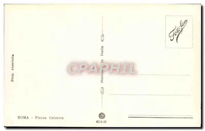 Rzym - Piazza Colonna — widok na kolumnę placu — wydawca Foris Fam — Rewers