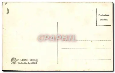 Rzym — Pałac Wenecji, portyk i dziedziniec — P.E. Chauffourier, Rzym — Rewers