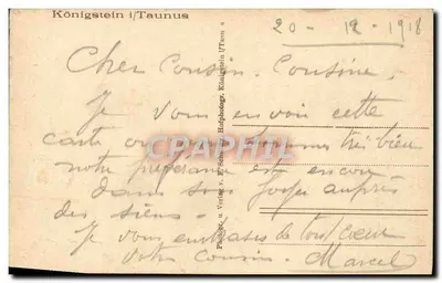 Königstein i/Taunus — vista panorâmica com castelo em ruínas — Fotografia de v. Schäfer, Königstein i/Taunus — Verso