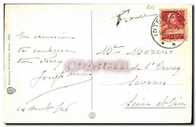 Interlaken, Heimwehfluh — widok zamek i funikular — Kunstverlag Schild-Richsel, seria 3045 — Rewers